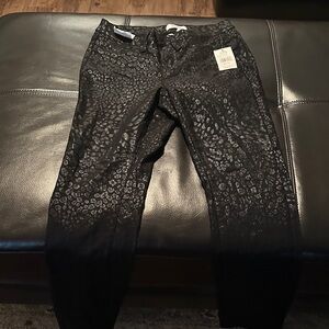 Royalty For Me Black Patterned Skinny Jeans